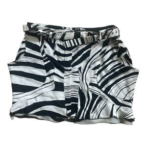 Roberto Cavalli Zebra Print High Waist Shorts
